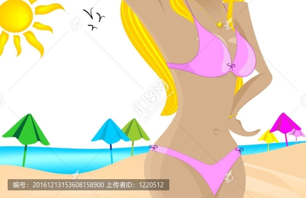 女孩在Sea