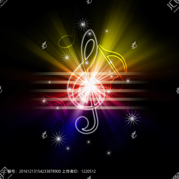 發(fā)光的音樂符號(hào)