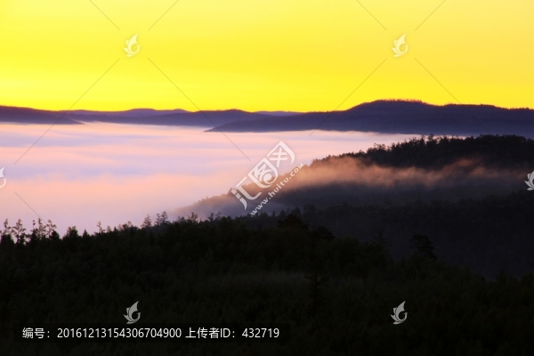 夏季林海日出