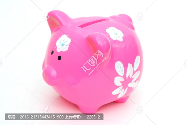 白色背景的存錢罐；柔和的陰影
