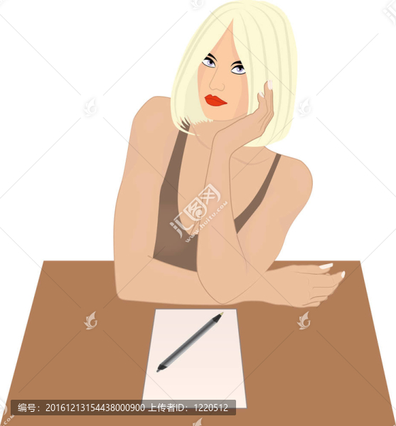 女人坐在