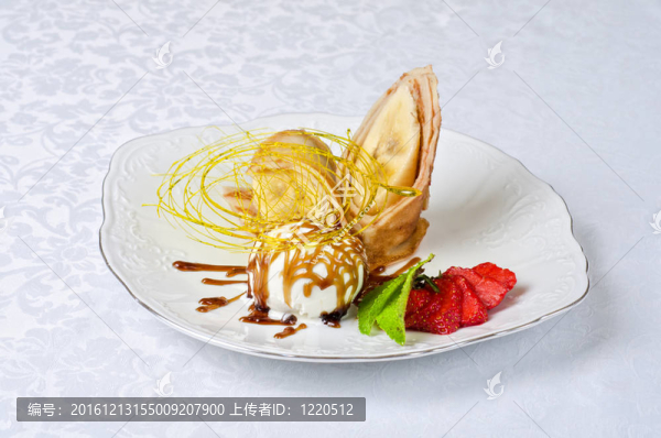 美味的煎餅甜點(diǎn)