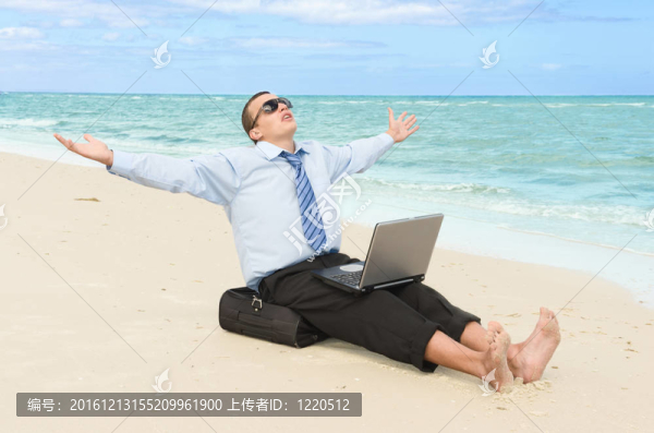 海灘上的商人