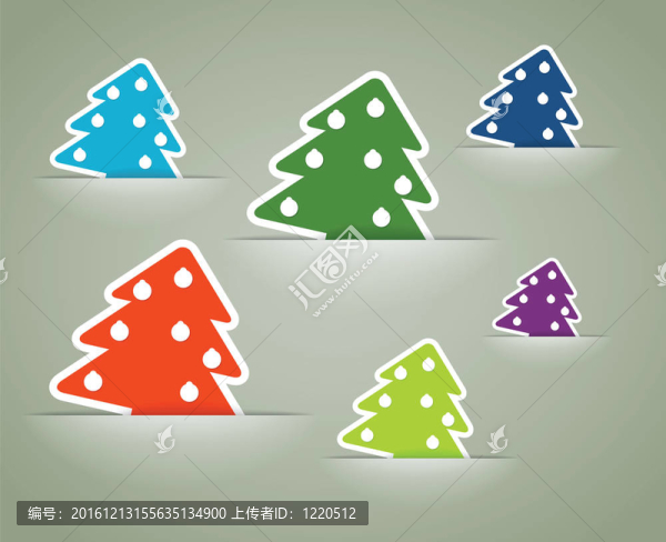 五顏六色的樹上
