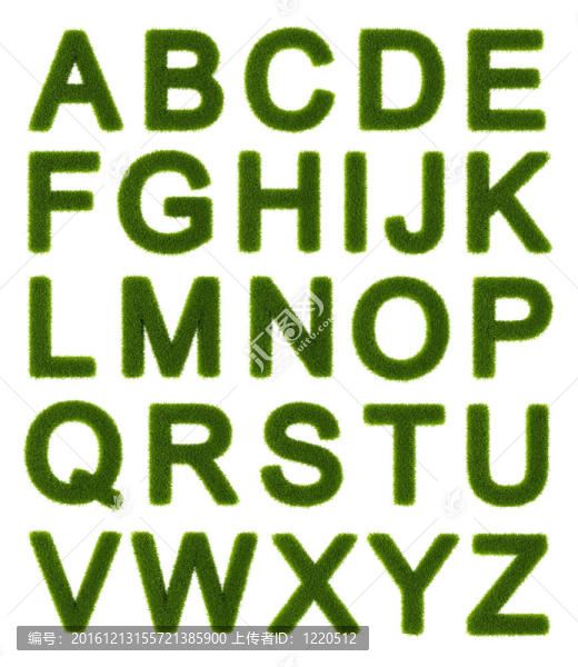綠色字母-大寫字母