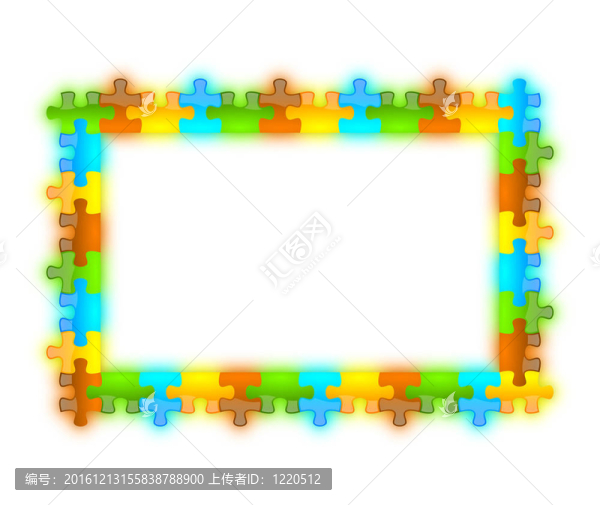 顏色；光澤；輝煌和爵士的拼圖框12,x,8