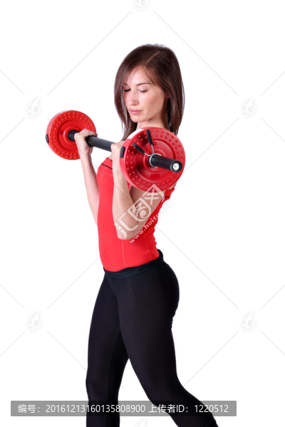 女孩負重運動