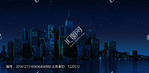 城市景觀與現(xiàn)代通用水上建筑和摩天大樓