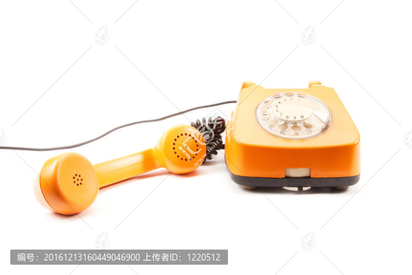 橙色復古電話