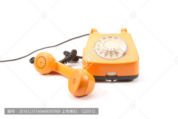 橙色復(fù)古電話