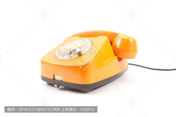 橙色復古電話