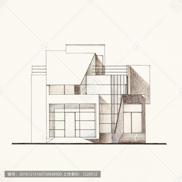現(xiàn)代住宅建筑立面圖