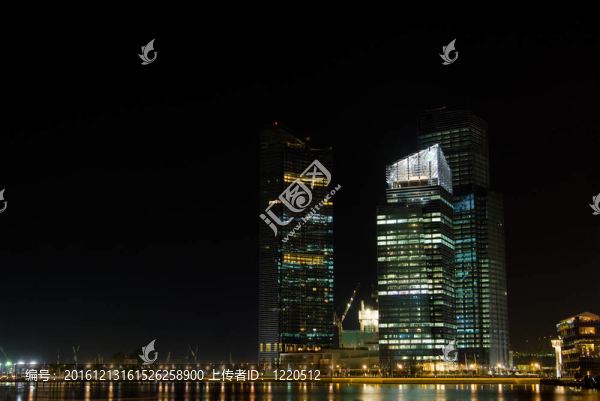 新加坡夜間高層建筑