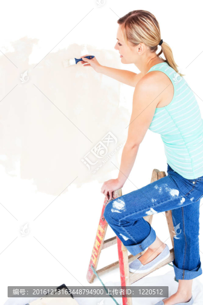 動(dòng)畫女青年畫房間