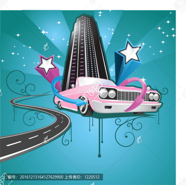 城市嘻哈插畫