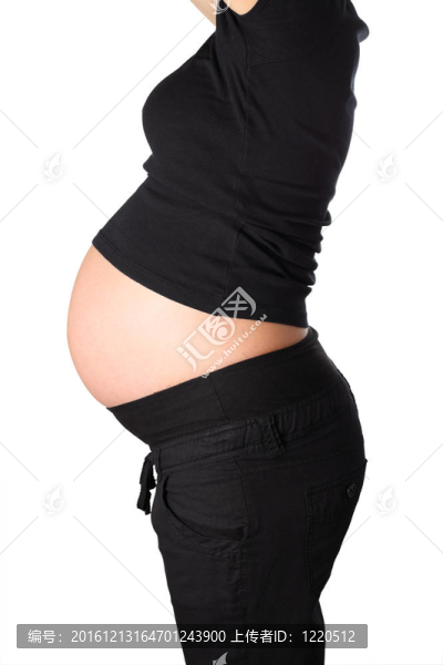 白色背景孕婦
