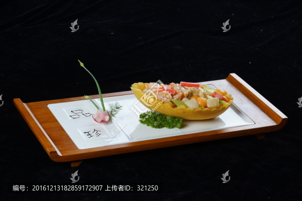 蝦仁蟹棒木瓜盅