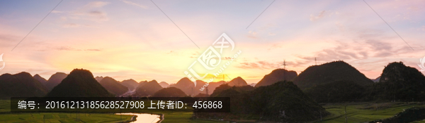 云南八寶日落