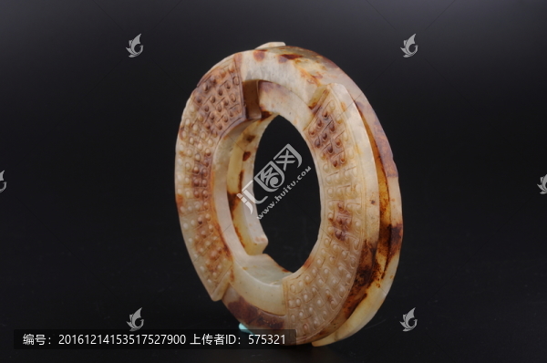 戰(zhàn)國(guó)玉環(huán),戰(zhàn)國(guó)勾連紋蚩太玉環(huán)