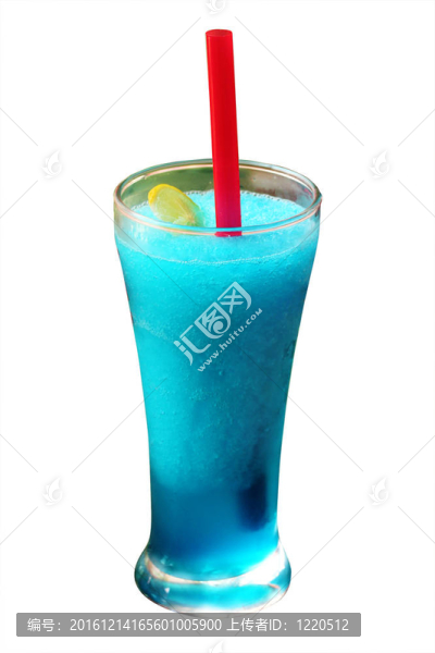 薄荷味的藍色果汁冰沙冰；石灰