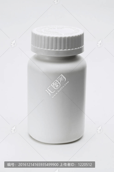 直接的白色塑料藥瓶