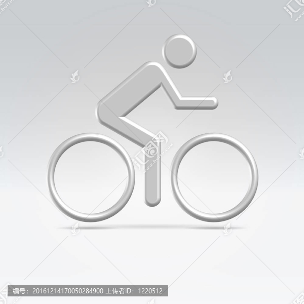 自行車圖標(biāo)的3D渲染