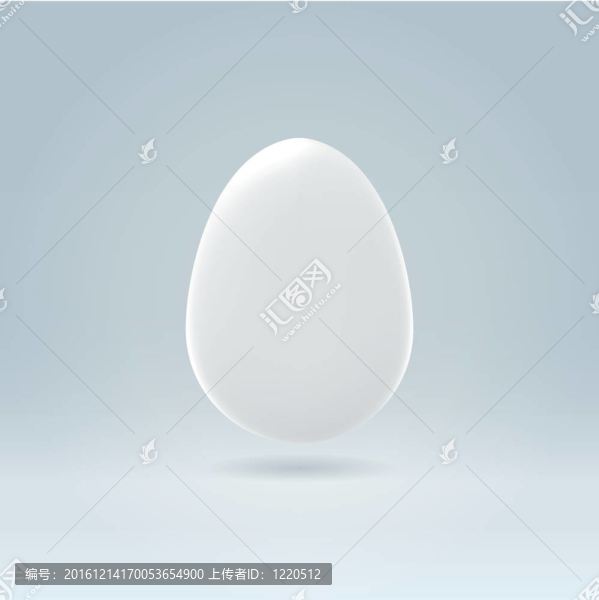 純白色雞蛋掛在太空