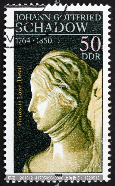 郵票的DDR,1981公主路易絲；細(xì)節(jié)雕塑