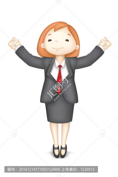 快樂三維商業(yè)女性圖