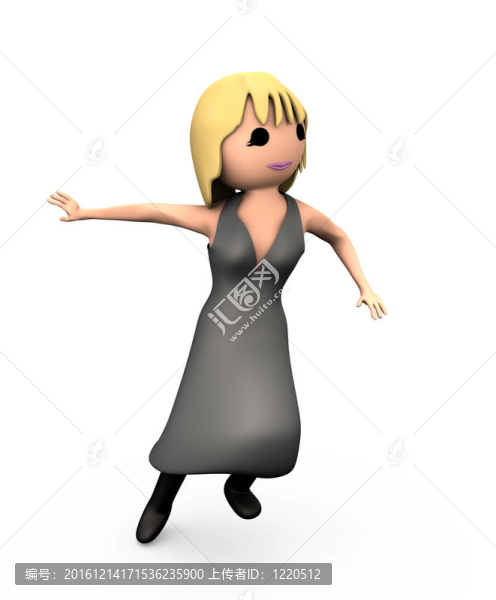 3D舞蹈金發(fā)女郎