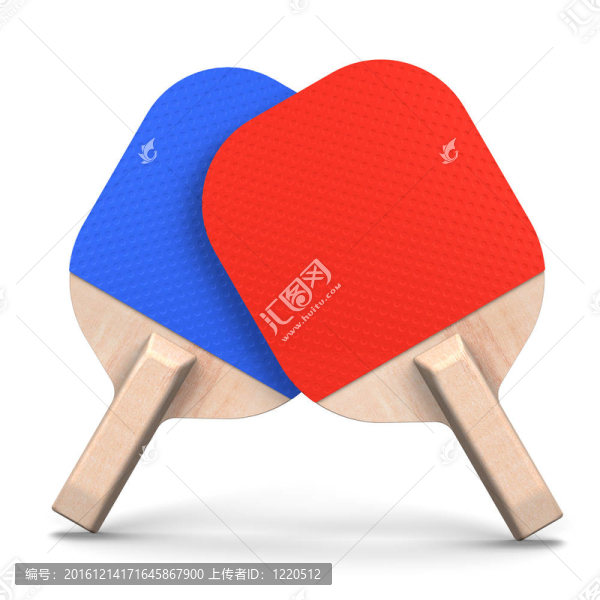 乒乓球的球拍前視圖