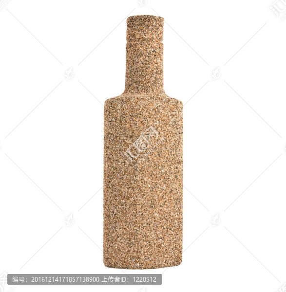 白色背景上的紀念瓶