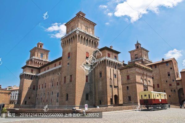 埃斯騰斯城堡。Ferrara。Emilia,Romagna。意大利.