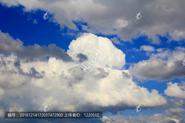 夏日蓬松天空的影像