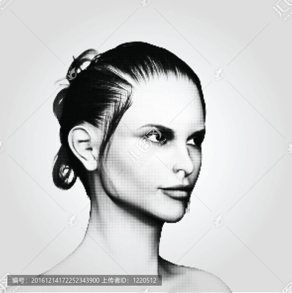 網(wǎng)點的女人的臉