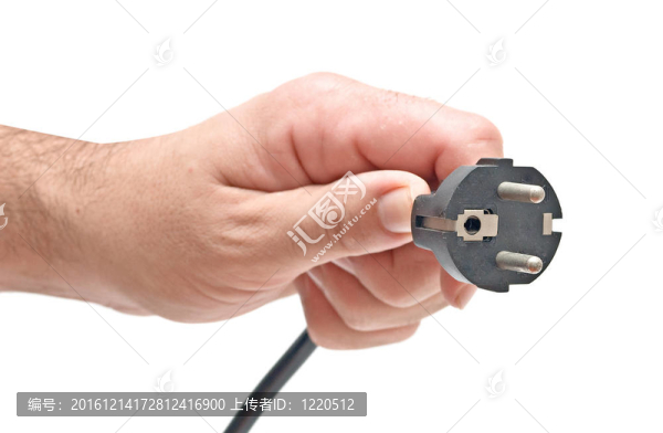 帶電源插頭的手