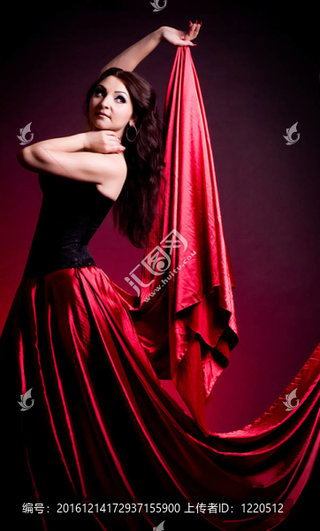 弗拉門戈卡門美麗的女人