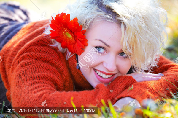 秋天的女人肖像