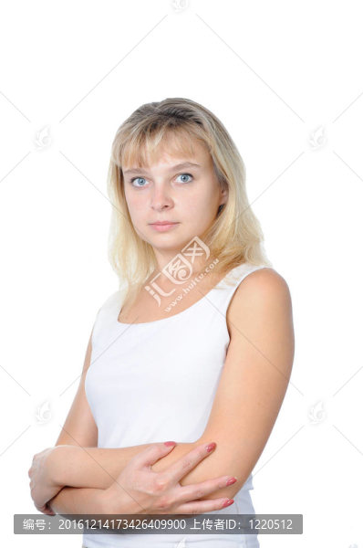 白色背景的女人