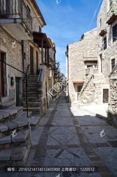 小巷。Vico,del,Gargano。普利亞。意大利.