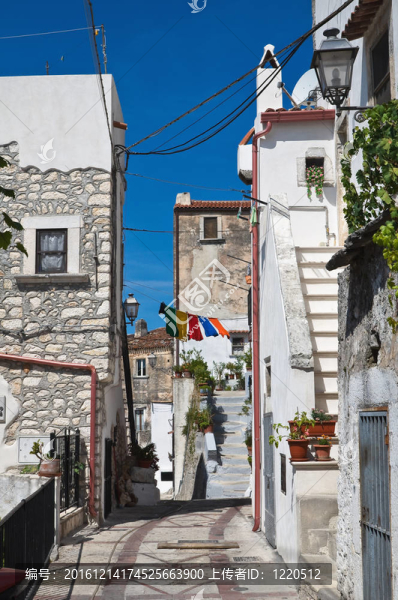 小巷。Vico,del,Gargano。普利亞。意大利.