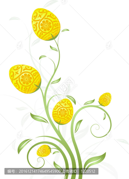 復(fù)活節(jié)彩蛋花卡