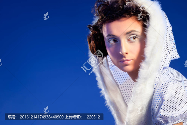 美麗的女孩像Snow,White
