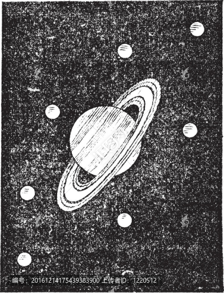 土星及其衛(wèi)星雕刻