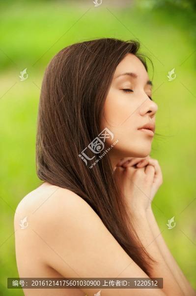 亞洲青年婦女畫像