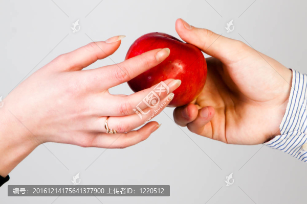 蘋果在手