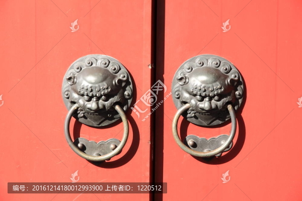 中華寺門(mén)把手。