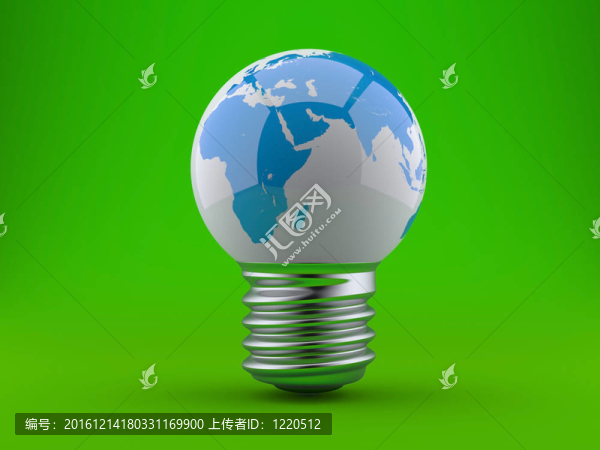 能量的概念。地球燈泡
