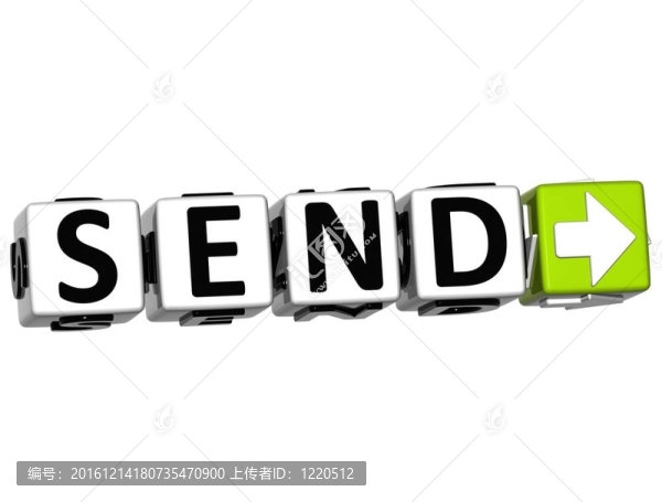3D發(fā)送導(dǎo)航按鈕立方體文本