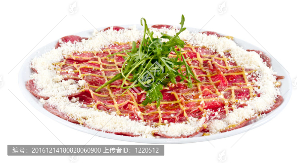 肉類（牛肉）干酪和ruccola薄片